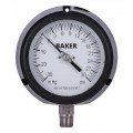 Baker LF45 Series Liquid Filled Pressure Gauge, 30&amp;quot;-0 to 30 psi, 4.5&amp;quot; dial, &amp;frac12;&amp;quot; NPT bottom, impact resistant phenolic case-