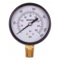 Baker LVBNA Series Pressure Gauge, 0 to 160 psi/0 to 1100 kPa, 2.5&amp;quot; dial, &amp;frac14;&amp;quot; NPT bottom, SS housing-