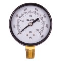 Baker LVBNA Series Pressure Gauge, 0 to 200 psi/0 to 1400 kPa, 2.5&amp;quot; dial, &amp;frac14;&amp;quot; NPT bottom, SS housing-