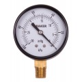 Baker LVBNA Series Pressure Gauge,30&quot;Hg-0&quot; V AC, 2.5&amp;quot; dial, &amp;frac14;&amp;quot; NPT bottom, SS housing-