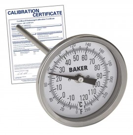 Baker T3006-250 Bimetal Thermometer, 0 to 250&amp;deg;F (-20 to 120&amp;deg;C),-
