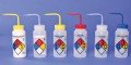 Bel-Art 11808-0015 Safety-Vented and Labeled Wide-Mouth Wash Bottles with 4-color labels, 8 oz, sodium hypochlorite-