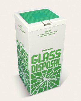 Bel-Art 13204-0001 Plastic Cover for glass disposal cartons, 12.5 x 12.5&quot;, white/green-