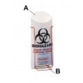 Bel-Art 13234-0000 Biohazard Sharp Object Safety Pouches, 10 mil, 13 x 5.5&quot;, 200-pack-