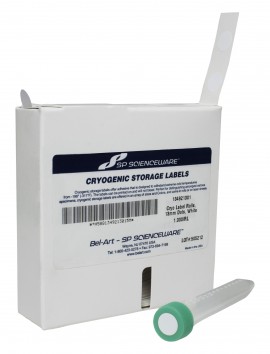 Bel-Art 13492-1301 Cryogenic Storage Labels, white, 1,000-pack-