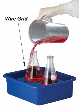 Bel-Art 24676-0003 Spill Containment Tray with large rack, 237 oz-