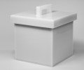 Bel-Art 24960-0003 Lead-Lined Polyethylene Storage Box, 10 x 10 x 10&quot;-