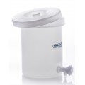 Bel-Art 35226-0000 Polly-Crock Tank with lid and faucet, 6 gal, 16"-