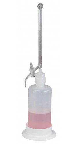 Bel-Art 37915-1010 Borosilicate Glass Automatic Self-Zeroing Burette, 10 mL, 1,000 mL reservoir-