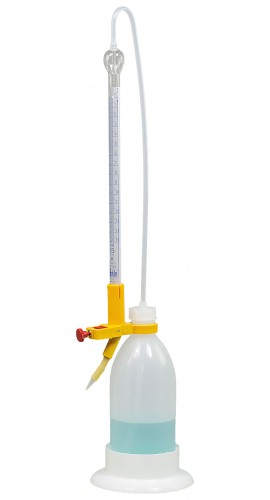 Bel-Art 37918-0110 Glass Automatic Burette, 15 mL, 500 mL reservoir-