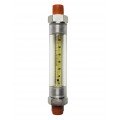 Bel-Art 40402-0015 Riteflow Borosilicate Glass Guarded Flowmeter, 65 mm, size 3-