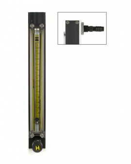 Bel-Art 40407-0305 Riteflow Aluminum Mounted Flowmeter, 150 mm scale, size 5-