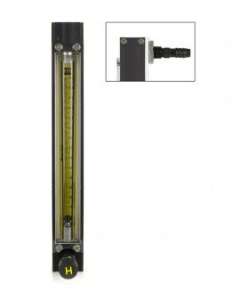 Bel-Art 40407-0305 Riteflow Aluminum Mounted Flowmeter, 150 mm scale, size 5-