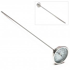 Bel-Art 613109400 DURAC Bi-Metal Thermometer with &amp;#189; NPT, 24&quot; stem, 0 to 200&amp;#176;F-