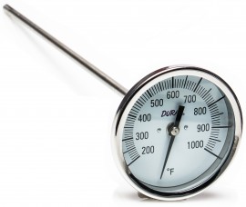 Bel-Art 61310-8800 DURAC Bimetallic Dial Thermometer, 200 to 1,000&amp;deg;F, 0.5\ NPT Threaded Connection&quot;-