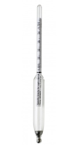 Bel-Art 618014600 DURAC Plain Specific Gravity Hydrometer, 0.800 to 0.910, 12"-