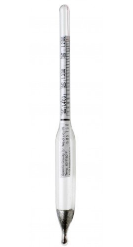 Bel-Art 618015100 DURAC Plain Specific Gravity Hydrometer, 1.600 to 1.850, 6.5"-
