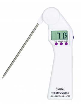Bel-Art B60900-3300 H-B DURAC Calibrated Electronic Thermometer with stainless steel probe, -58 to 572&amp;deg;F (-50 to 300&amp;deg;C), 6.3 x 0.8&quot;-