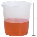 Bel-Art F26213-0000 Griffin Low-Form 250ml Polypropylene Beakers, 50ml Graduation, Pack of 6-