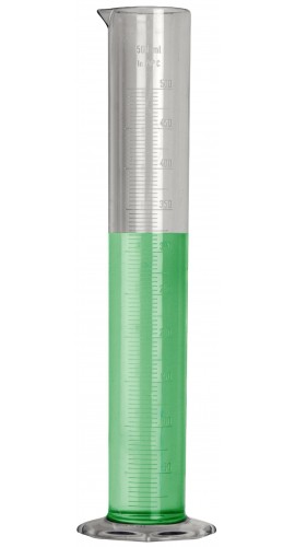 Bel-Art F28695-0000 500ml Clear TPX Graduated Cylinder, 5.0ml Graduation-