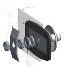BinMaster 730-0513 AB-MKR Airbrator Mounting Kit, zinc-plated carbon steel-