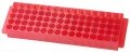 Bio Plas 0068 Microcentrifuge Tube Rack, 80 Wells, Red, (Pack of 5)-
