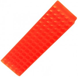 Bio Plas 0072 Microcentrifuge Tube Rack, 80 Wells, Fluorescent Orange, (Pack of 5)-