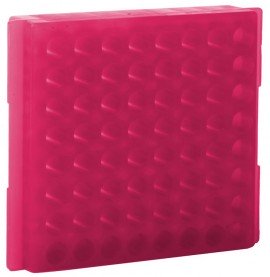 Bio Plas 0085 Microcentrifuge Tube Rack, 64 Wells, Pink, (Pack of 5)-