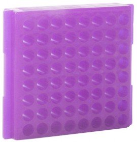 Bio Plas 0087 Microcentrifuge Tube Rack, 64 Wells, Lavender, (Pack of 5)-