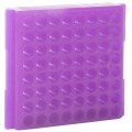 Bio Plas 0087 Microcentrifuge Tube Rack, 64 Wells, Lavender, (Pack of 5)-