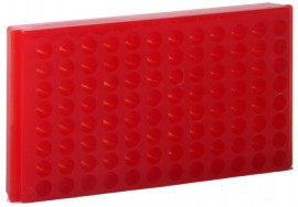 Bio Plas 0095 Microcentrifuge Tube Rack, 96 Wells, Pink, (Pack of 5)-