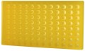 Bio Plas 0096F Microcentrifuge Tube Rack, 96 Wells, Fluorescent Yellow, (Pack of 5)-