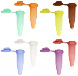 Bio Plas 4039 G-Tube, Flat Top Microcentrifuge Tube, 1.5mL, Rainbow, (Pack of 500)-