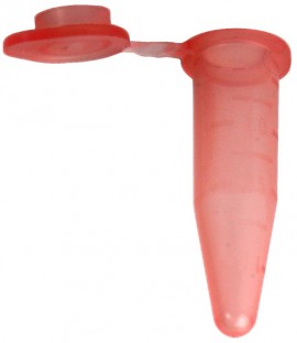 Bio Plas 4041 G-Tube, Flat Top Microcentrifuge Tube, 0.6mL, Red, (Pack of 500)-