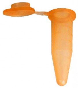 Bio Plas 4046S G-Tube Orange Sterile Premium Flat-Top Microcentrifuge Tube, 0.6 mL, 500-pack-