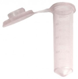Bio Plas 4050S G-Tube Natural Sterile Premium Flat-Top Microcentrifuge Tube, 2 mL, 500-pack-