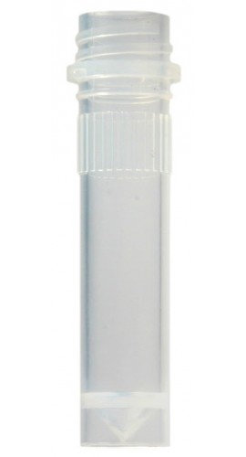 Bio Plas 4204SLS Siliconized Conical Microcentrifuge Tube with Skirt Screw Cap, Sterile, 2.0mL, Natural, (Pack of 1000)-