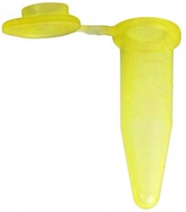 Bio Plas 4302 Flat Top Microcentrifuge Tube, 1.5mL, Yellow, (Pack of 500)-