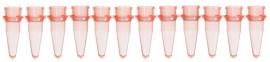 Bio Plas 5020-2 Thin Wall Micro Tube, 12 Tubes/Strip, 0.2mL, Red, (Pack of 100)-