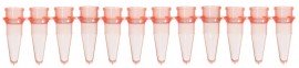 Bio Plas 5020-2 Thin Wall Micro Tube, 12 Tubes/Strip, 0.2mL, Red, (Pack of 100)-