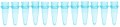 Bio Plas 5020-4 Thin Wall Micro Tube, 12 Tubes/Strip, 0.2mL, Blue, (Pack of 100)-