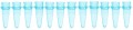 Bio Plas 5020-4 Thin Wall Micro Tube, 12 Tubes/Strip, 0.2mL, Blue, (Pack of 100)-