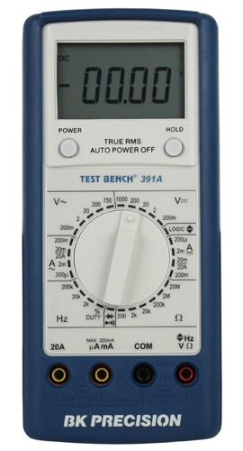 B&amp;K Precision 391A Test Bench True RMS Digital Multimeter with rubberized case, manual ranging-