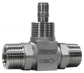 Blancett 1100 Turbine Flow Meter with 1&amp;quot; male BSPP end connections, 0.6 to 3 gpm, &amp;frac38;&amp;quot;-