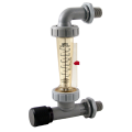 Blue-White F-44750LKA-12 K-Series Adjustable Panel-Mount Flowmeter with Hastelloy Guide Rod, 1 to 10GPM, 3/4in Male NPT-