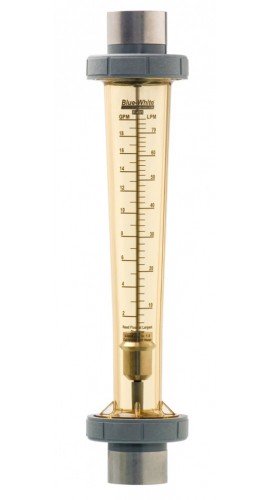 Blue-White F-451001LHKN Flow Meter, 1", in-line, 1.0-10 Gpm Water-