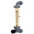 Blue-White F-45376LK-8 K-Series In-Line-Mount Flowmeter with Hastelloy Guide Rod, 0.2 to 2GPM, 1/2in Female NPT-