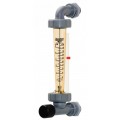 Blue-White F-45500LKE-6 K-Series Panel-Mount Flowmeter with Hastelloy Guide Rod, 0.5 to 5GPM, 3/8in Female NPT-