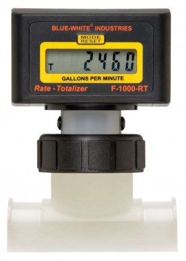 Blue-White RB-150S8-GPM1 Paddlewheel Flowmeter, 15 to 150GPM, Schedule 80-