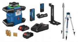 Bosch GRL4000-90CHVGK Rotary Laser Kit with battery, self-leveling, horizontal/vertical-